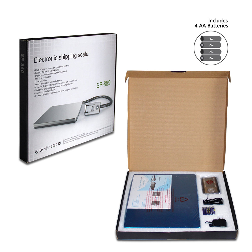CCWeigh 440lbs Capacity Digital Compact Postal Scale With Dual Division Heavy Duty Shipping Parcel Platform Weighing Scale