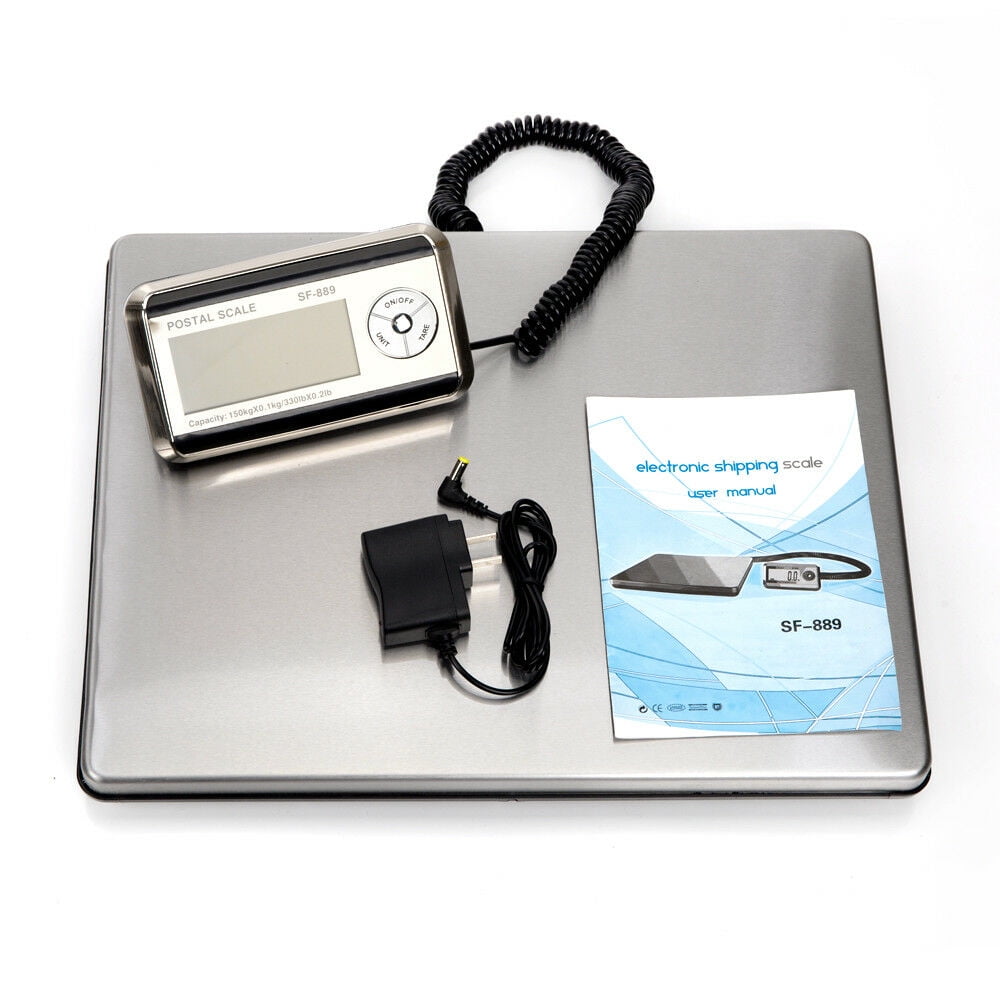 CCWeigh 440lbs Capacity Digital Compact Postal Scale With Dual Division Heavy Duty Shipping Parcel Platform Weighing Scale