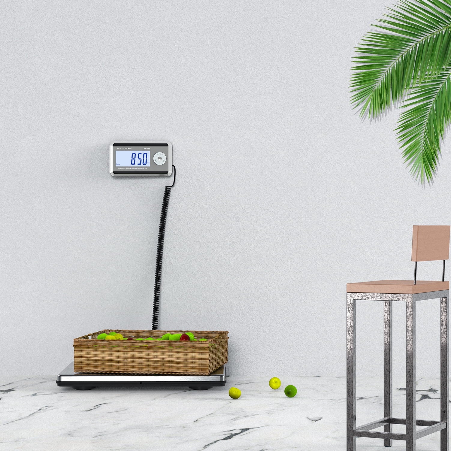 CCWeigh 440lbs Capacity Digital Compact Postal Scale With Dual Division Heavy Duty Shipping Parcel Platform Weighing Scale
