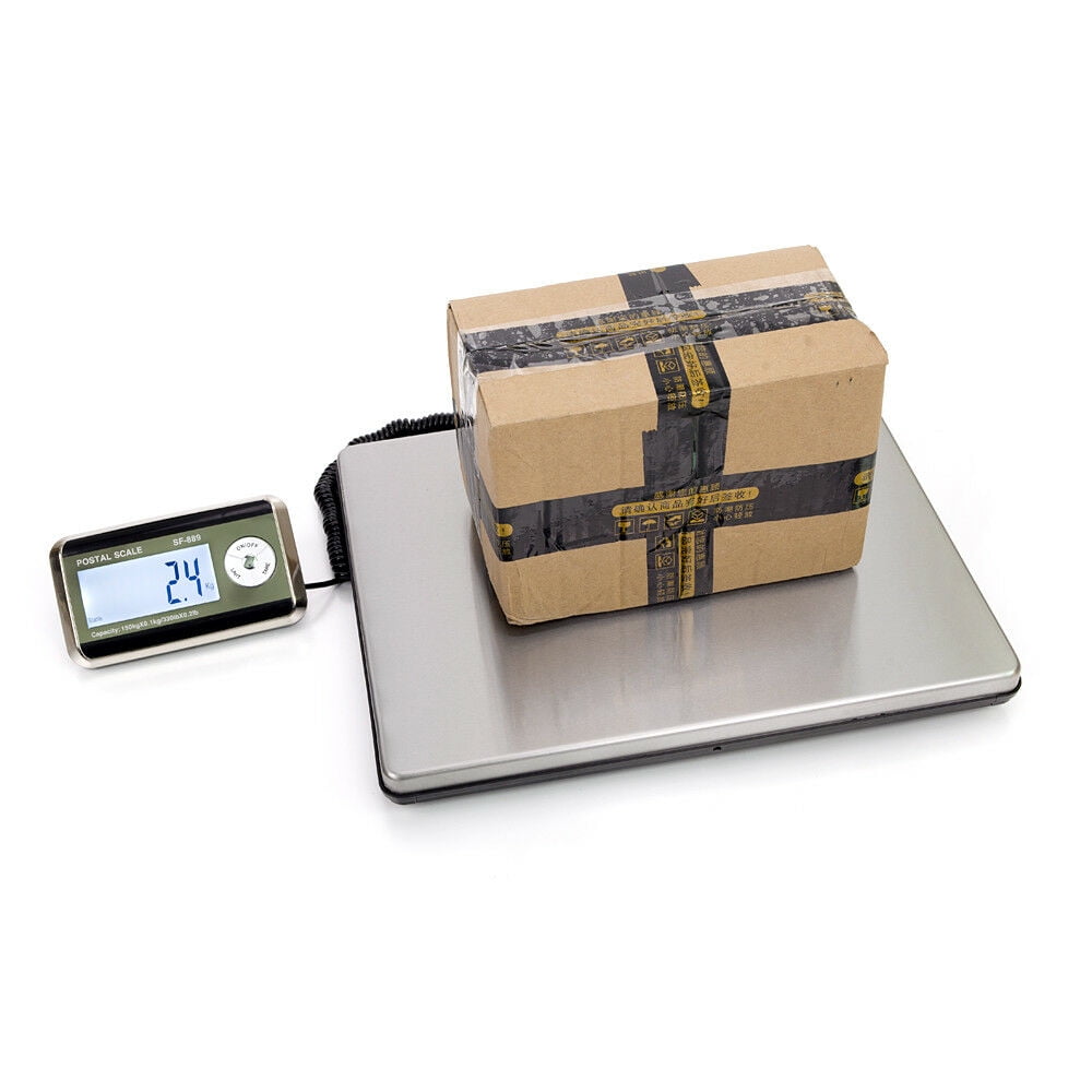 CCWeigh 440lbs Capacity Digital Compact Postal Scale With Dual Division Heavy Duty Shipping Parcel Platform Weighing Scale